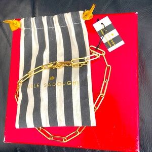 LELE SADOUGHI paper  clip chain collar necklace  15,5” length  New